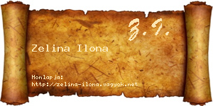 Zelina Ilona névjegykártya